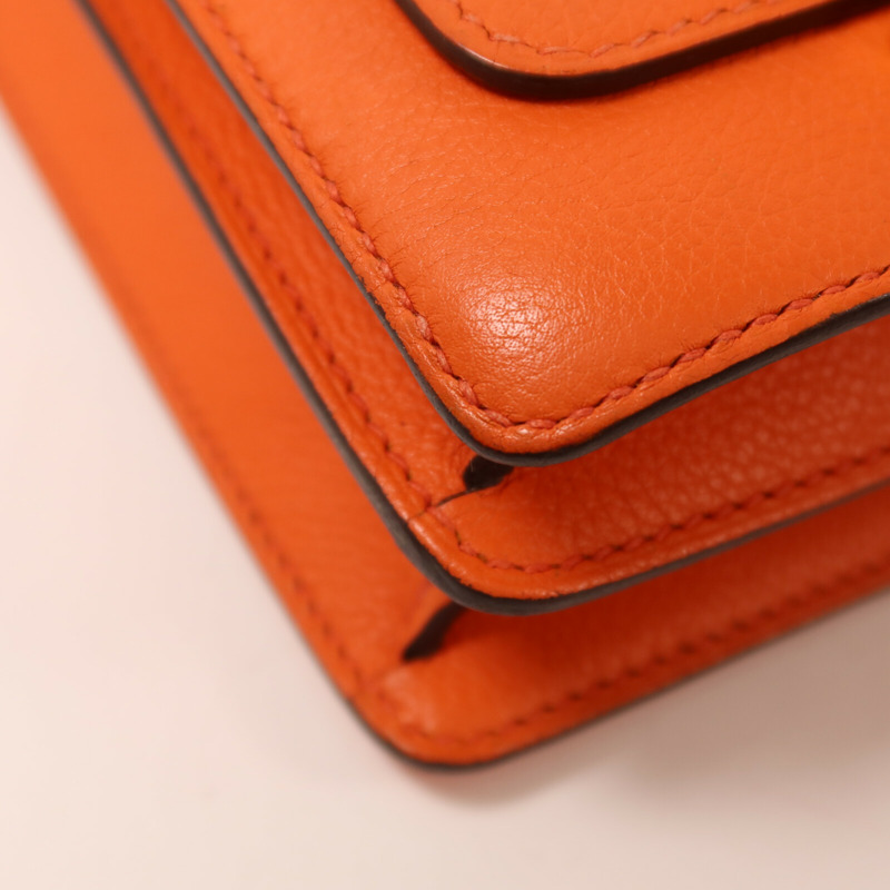 HERMES Evercolor皮革Roulis Mini肩背袋Feu-10
