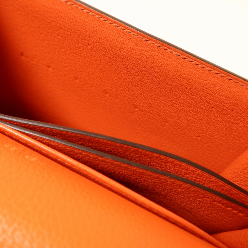 HERMES Evercolor皮革Roulis Mini肩背袋Feu-13