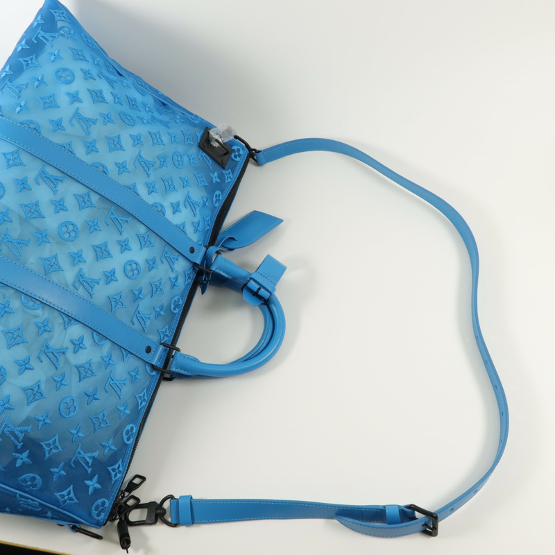 LOUIS VUITTON Monogram Mesh Keepall Triangle Bandouliere 50手挽肩背兩用袋-6