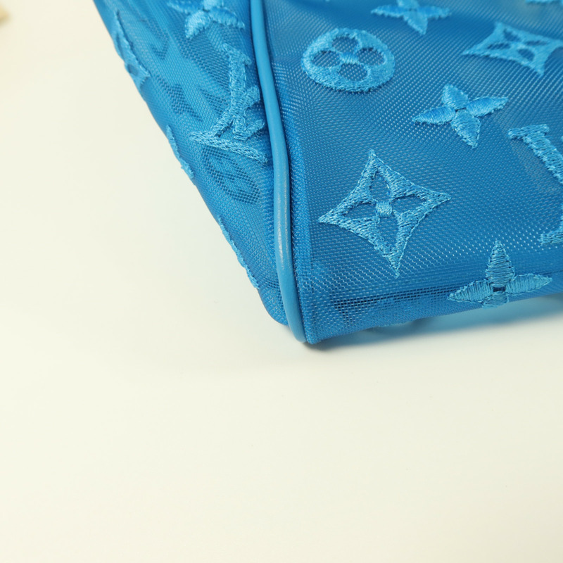 LOUIS VUITTON Monogram Mesh Keepall Triangle Bandouliere 50手挽肩背兩用袋-15