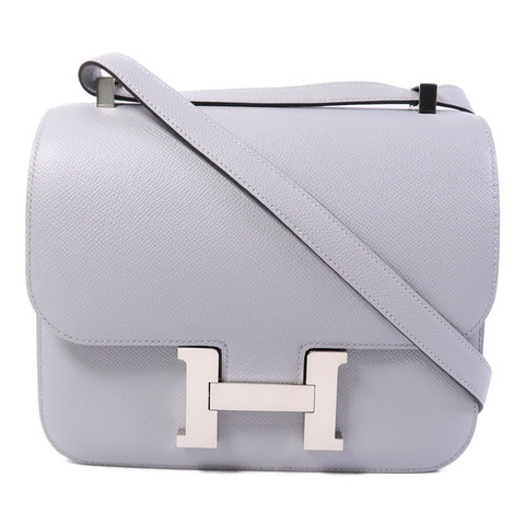 HERMES Epsom皮革Constance 24肩背袋Gris Mouette