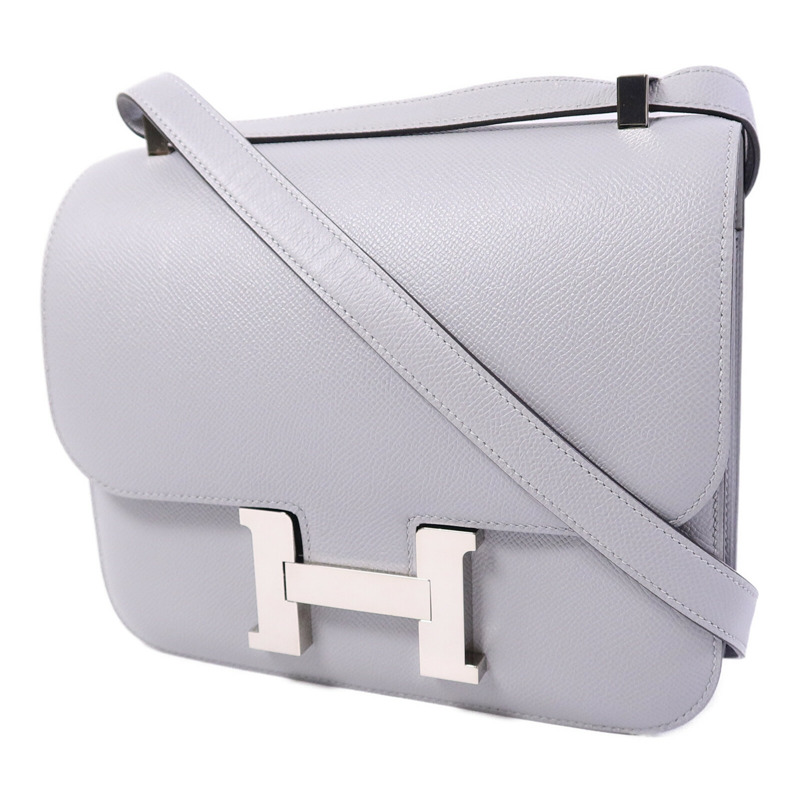 HERMES Epsom皮革Constance 24肩背袋Gris Mouette-2
