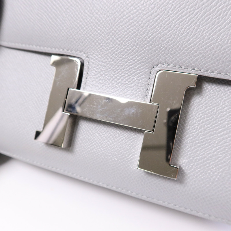 HERMES Epsom皮革Constance 24肩背袋Gris Mouette-6