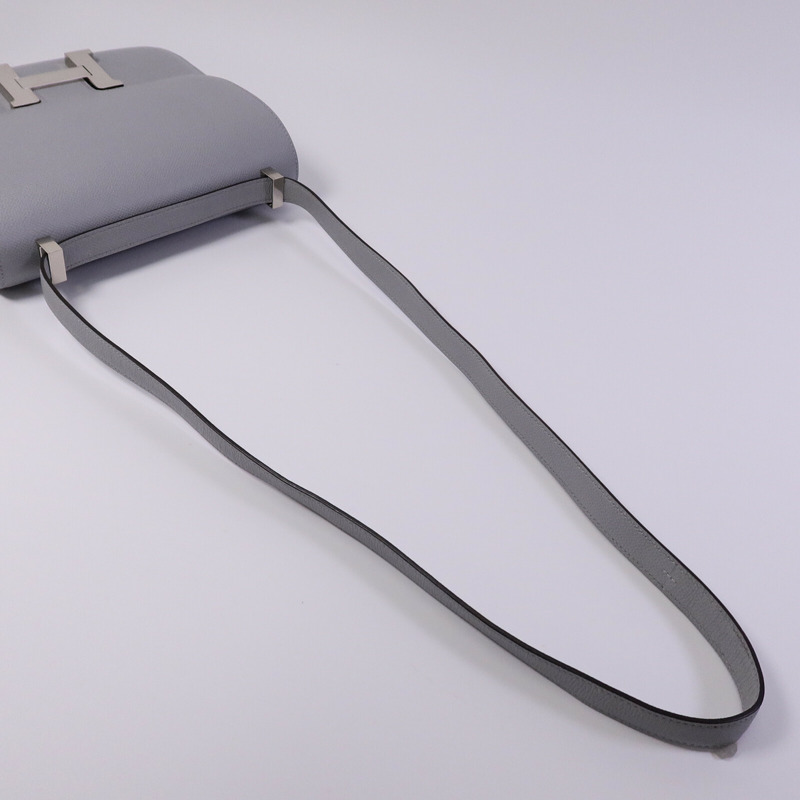 HERMES Epsom皮革Constance 24肩背袋Gris Mouette-8