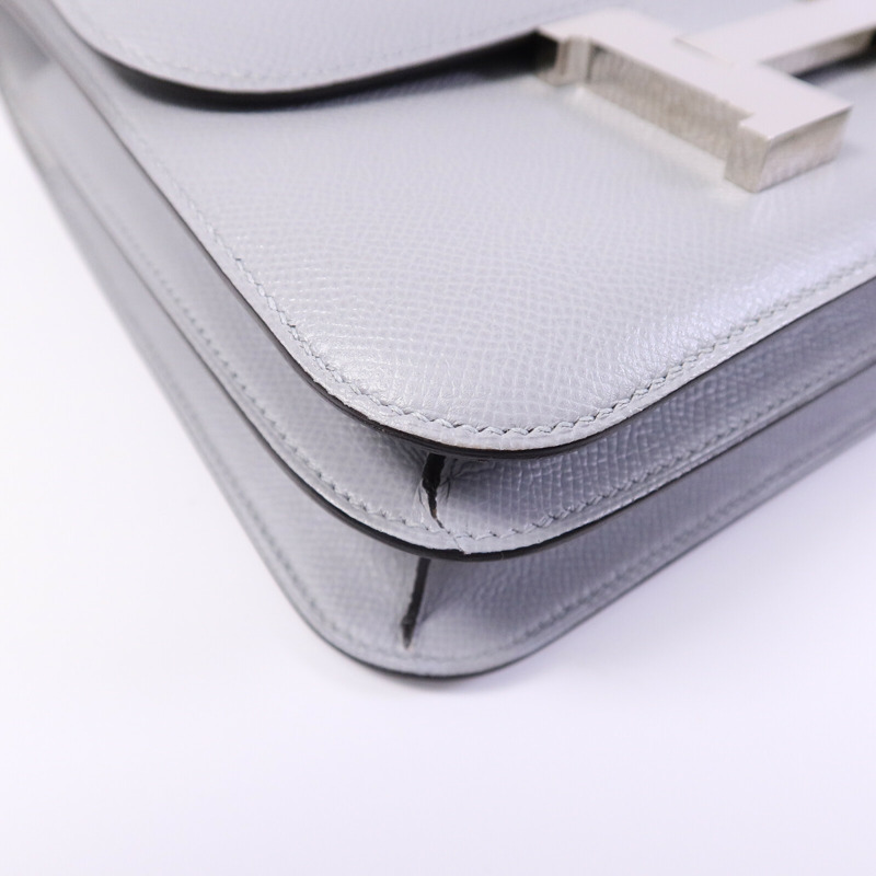 HERMES Epsom皮革Constance 24肩背袋Gris Mouette-10