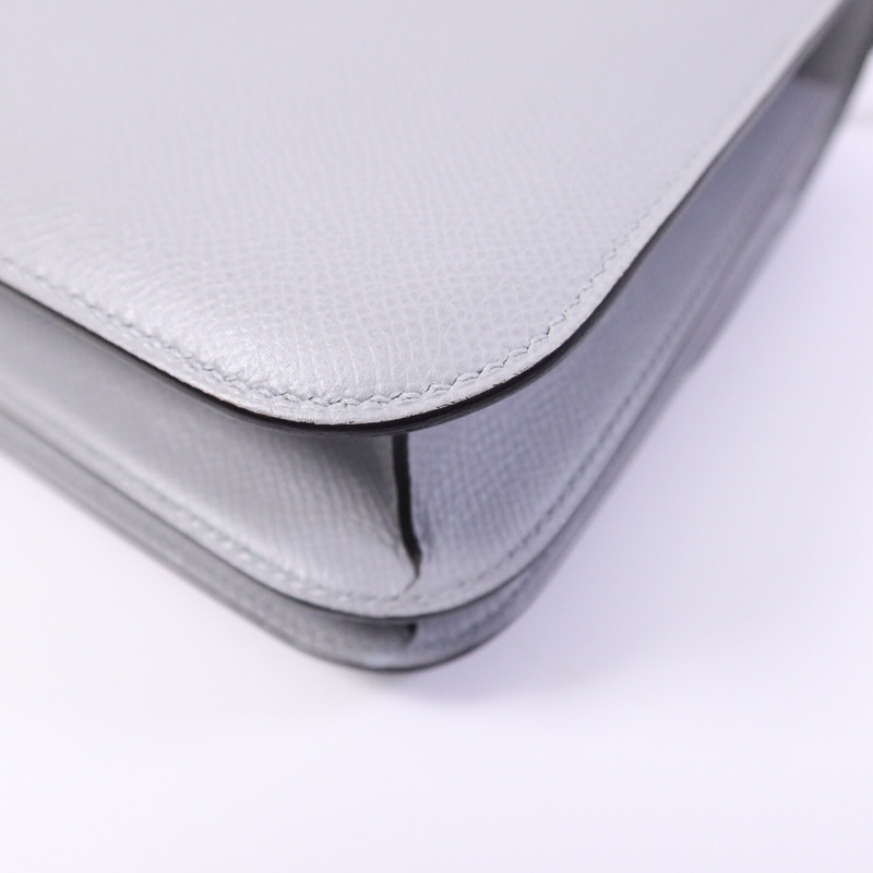 HERMES Epsom皮革Constance 24肩背袋Gris Mouette-12