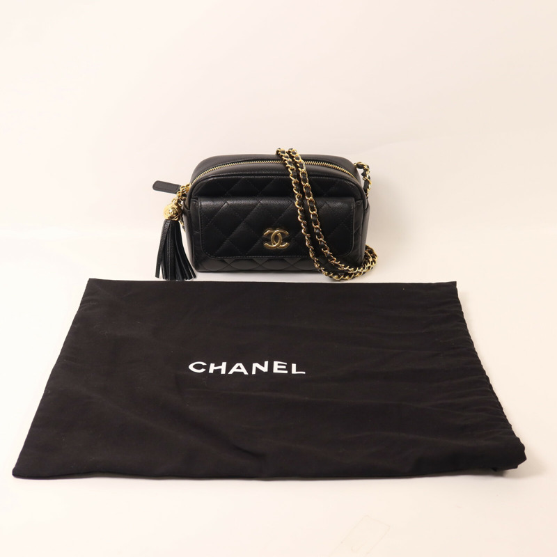 CHANEL 牛皮皮革Mini Camera Bag鏈帶肩背袋-9