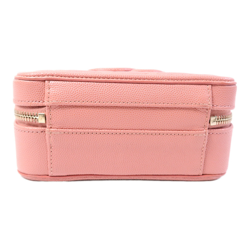 CHANEL 牛皮皮革Vanity Case 17cm鏈帶手挽肩背兩用袋-3