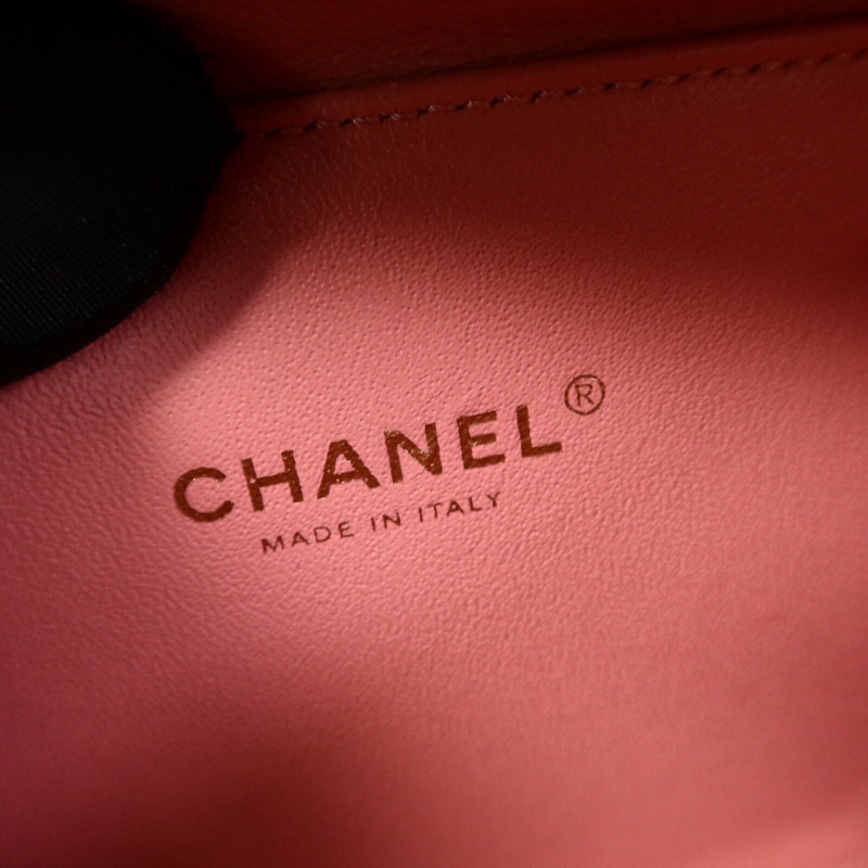 CHANEL 牛皮皮革Vanity Case 17cm鏈帶手挽肩背兩用袋-5