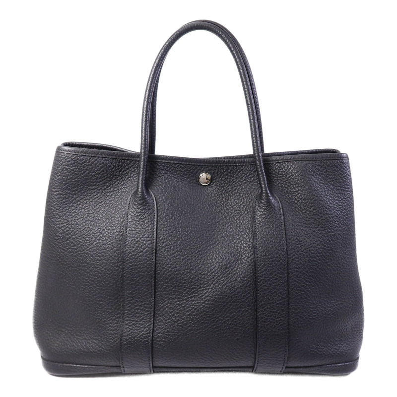 HERMES Negonda皮革GardenParty PM手挽袋Noir-1