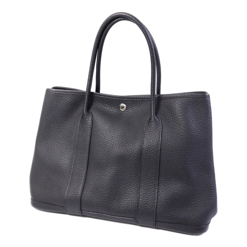 HERMES Negonda皮革GardenParty PM手挽袋Noir-2