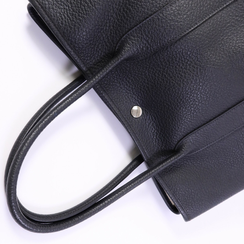 HERMES Negonda皮革GardenParty PM手挽袋Noir-8