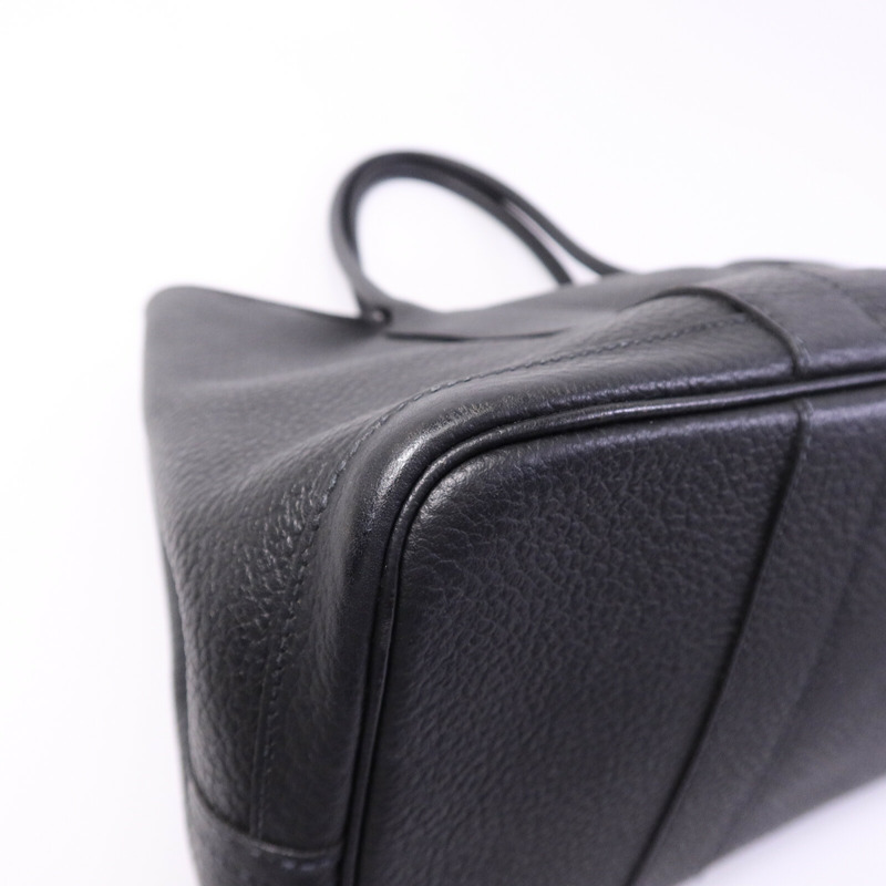 HERMES Negonda皮革GardenParty PM手挽袋Noir-10