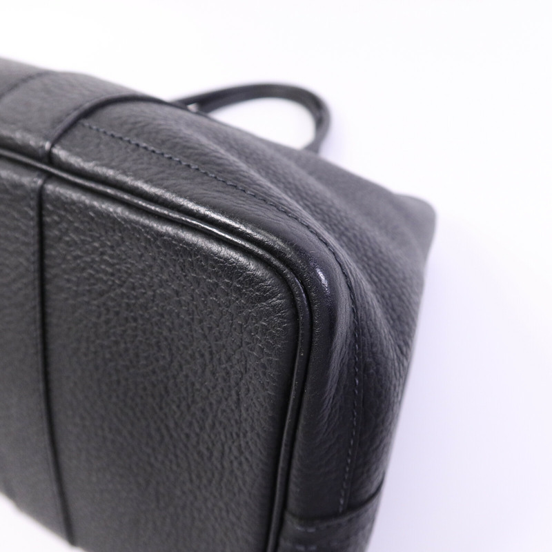 HERMES Negonda皮革GardenParty PM手挽袋Noir-11