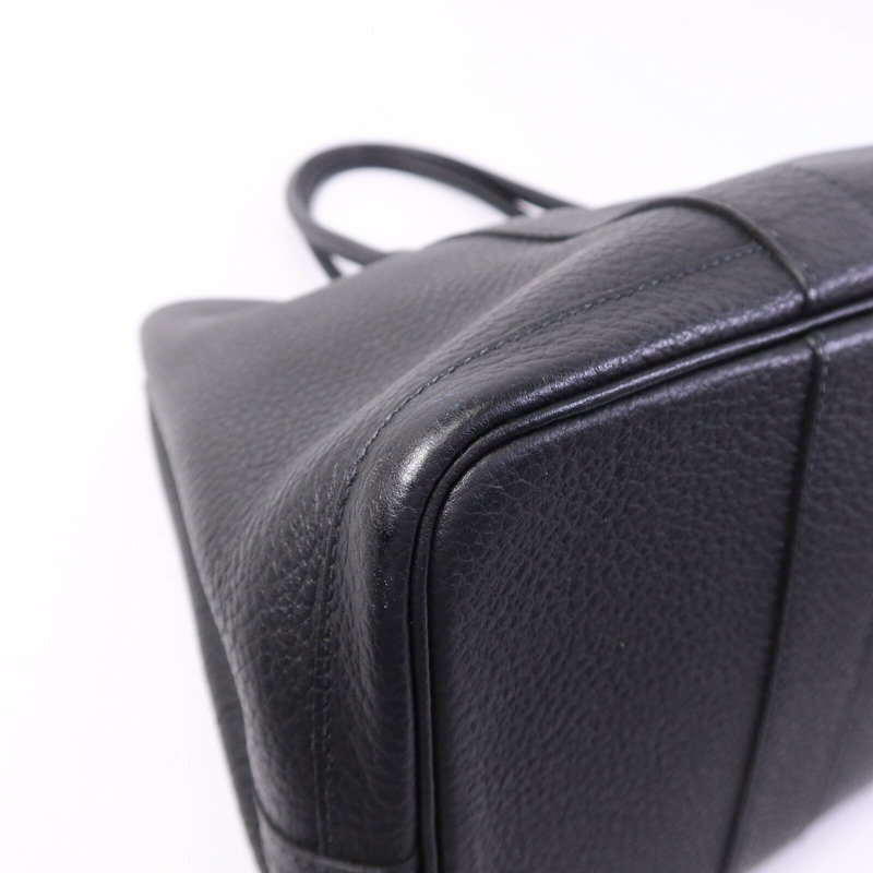 HERMES Negonda皮革GardenParty PM手挽袋Noir-12