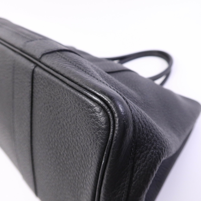 HERMES Negonda皮革GardenParty PM手挽袋Noir-13