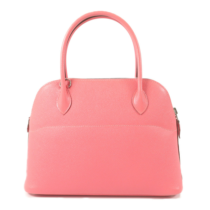 HERMES Epsom皮革Bolide 27手挽肩背兩用袋Rose Azalee-1