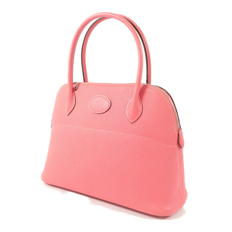 HERMES Epsom皮革Bolide 27手挽肩背兩用袋Rose Azalee-2