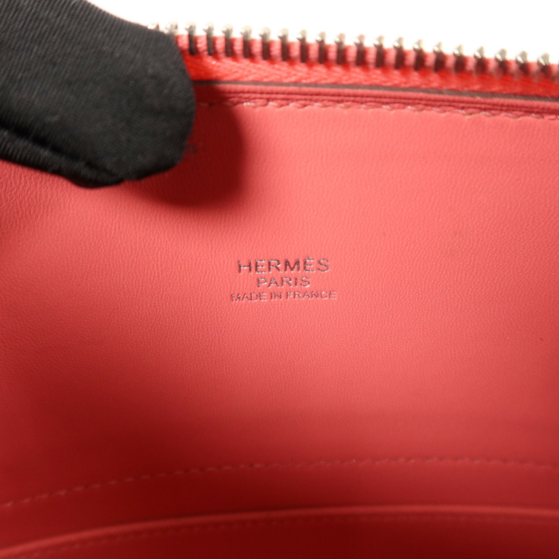 HERMES Epsom皮革Bolide 27手挽肩背兩用袋Rose Azalee-5