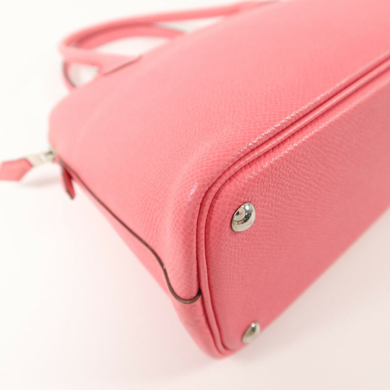 HERMES Epsom皮革Bolide 27手挽肩背兩用袋Rose Azalee-13