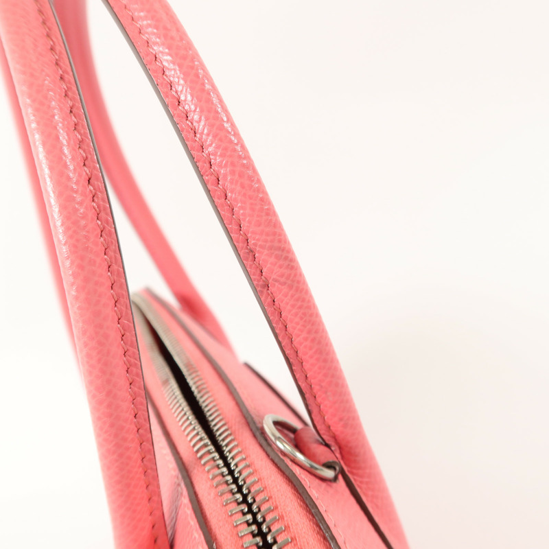 HERMES Epsom皮革Bolide 27手挽肩背兩用袋Rose Azalee-14