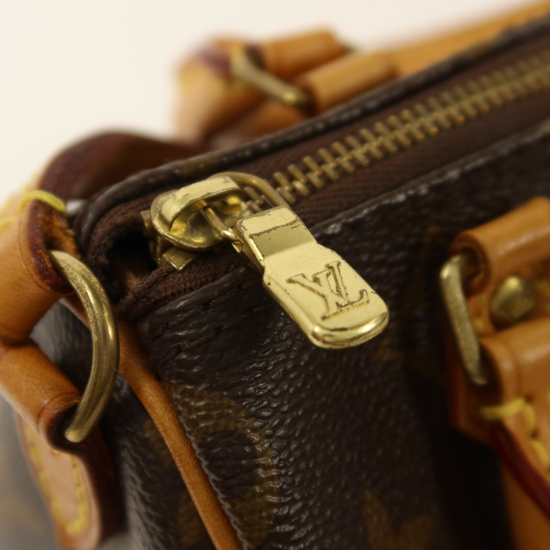 LOUIS VUITTON Monogram Nano Speedy手挽肩背兩用袋-8