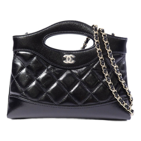 CHANEL 牛皮皮革Nano 31鏈帶肩背袋