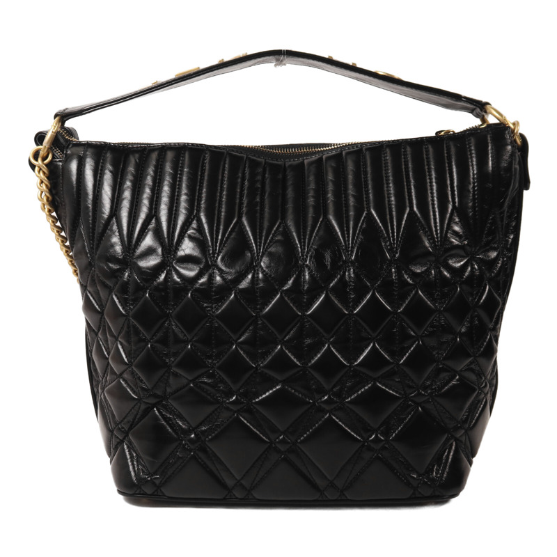CHANEL 牛皮皮革Chain Shoulder鏈帶手挽肩背兩用袋-1