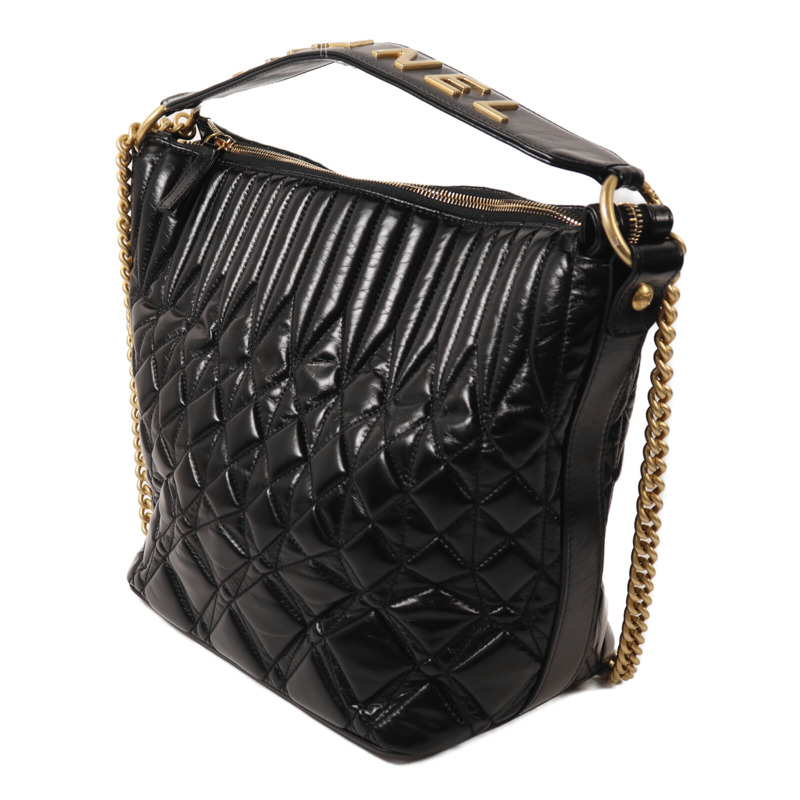 CHANEL 牛皮皮革Chain Shoulder鏈帶手挽肩背兩用袋-2