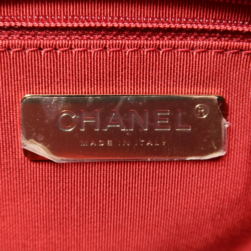 CHANEL 牛皮皮革Chain Shoulder鏈帶手挽肩背兩用袋-5