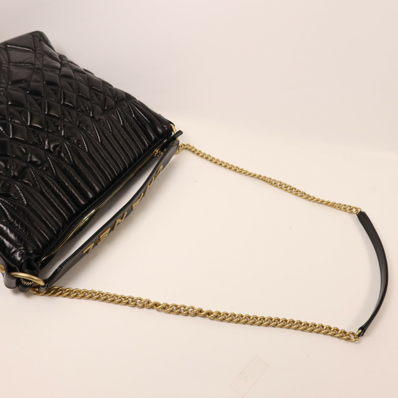 CHANEL 牛皮皮革Chain Shoulder鏈帶手挽肩背兩用袋-7