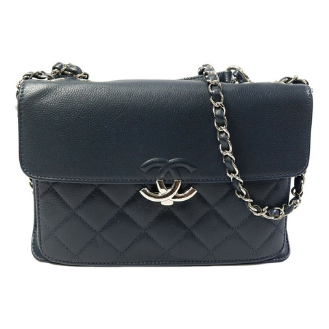 CHANEL 牛皮皮革Chain Shoulder鏈帶手挽肩背兩用袋