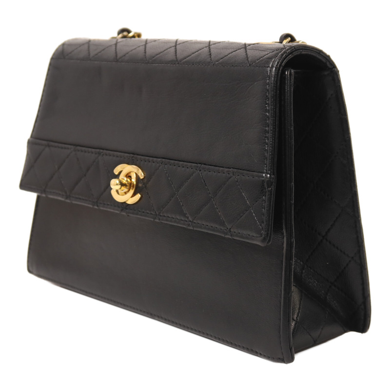 CHANEL 牛皮皮革Vintage Shoulder Bag鏈帶肩背袋-1