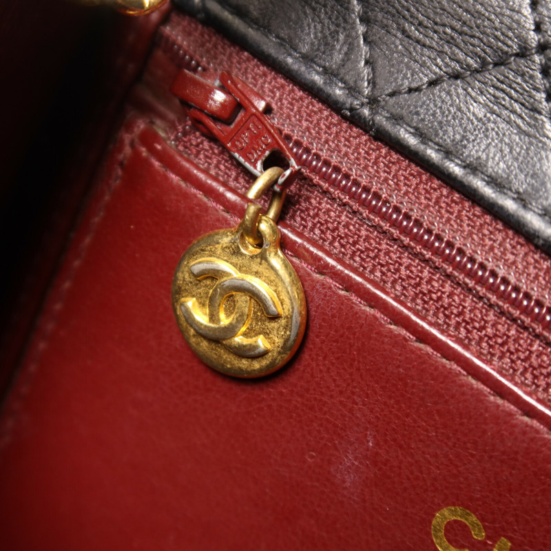 CHANEL 牛皮皮革Vintage Shoulder Bag鏈帶肩背袋-14
