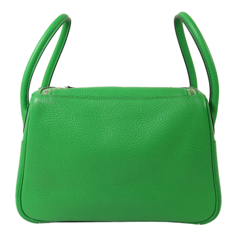 HERMES Clemence皮革Lindy 26手挽肩背兩用袋Bambou-1