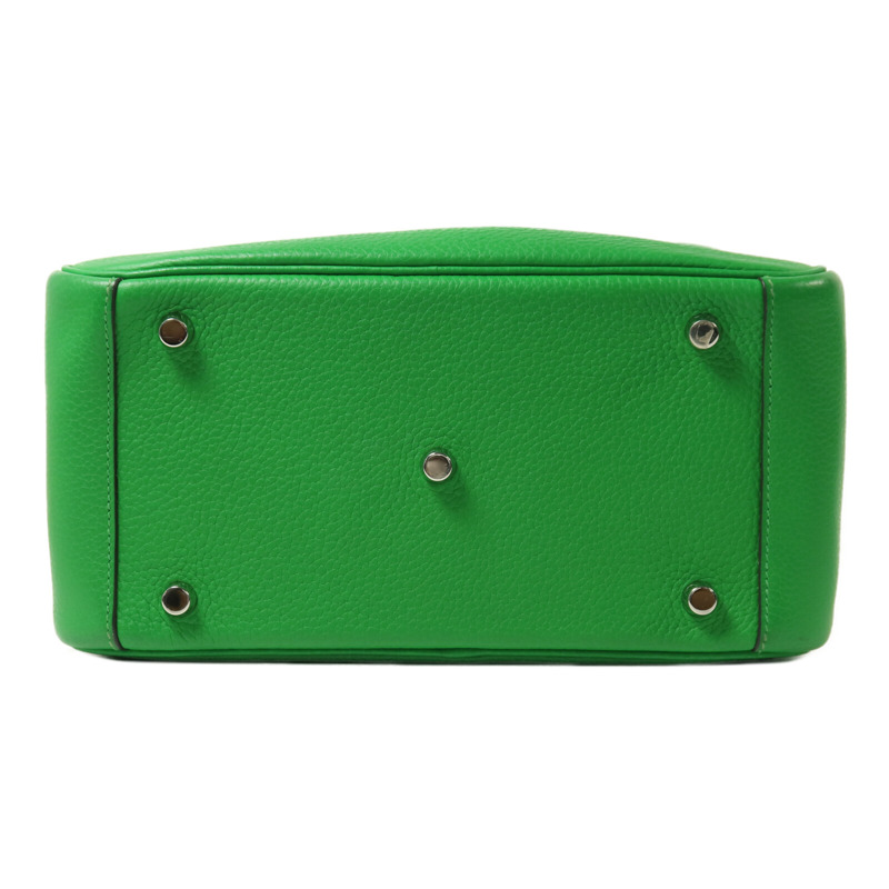 HERMES Clemence皮革Lindy 26手挽肩背兩用袋Bambou-3