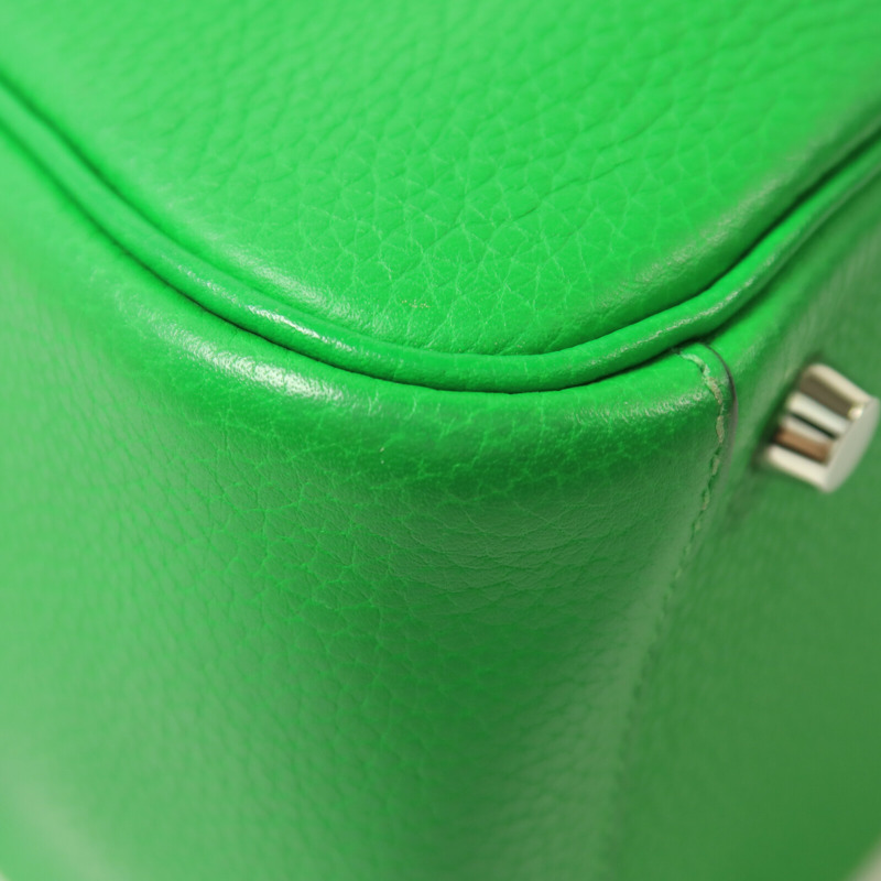 HERMES Clemence皮革Lindy 26手挽肩背兩用袋Bambou-6