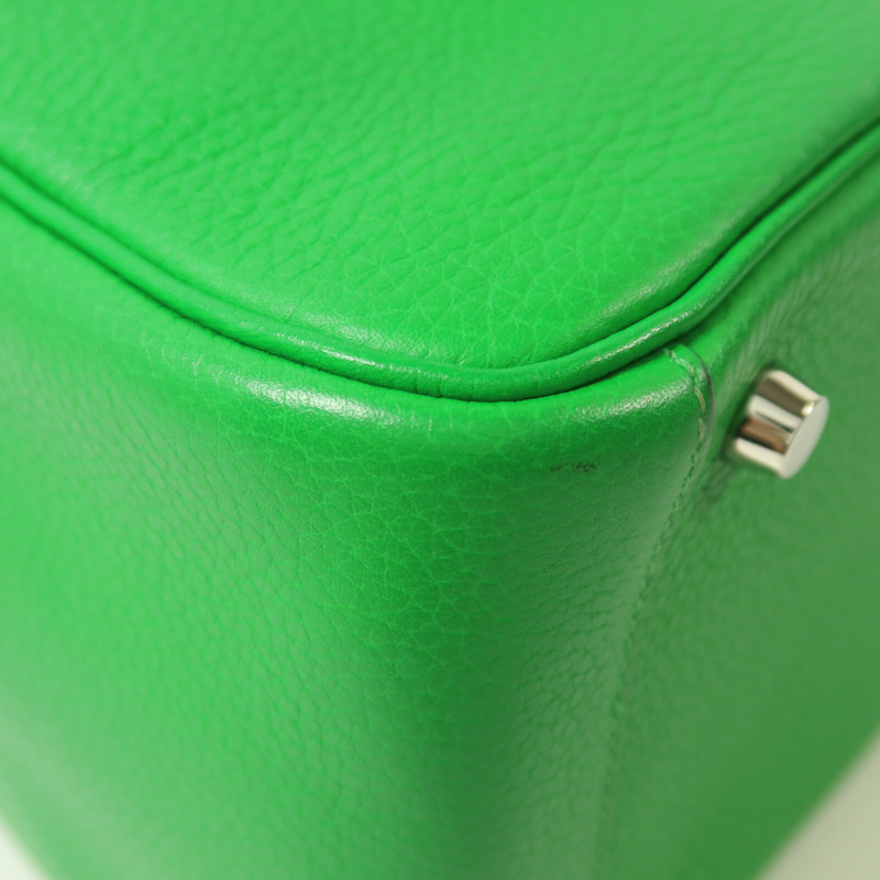 HERMES Clemence皮革Lindy 26手挽肩背兩用袋Bambou-8