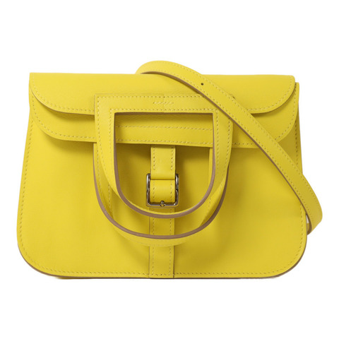 HERMES Swift皮革Mini Halzan手挽肩背兩用袋Lime