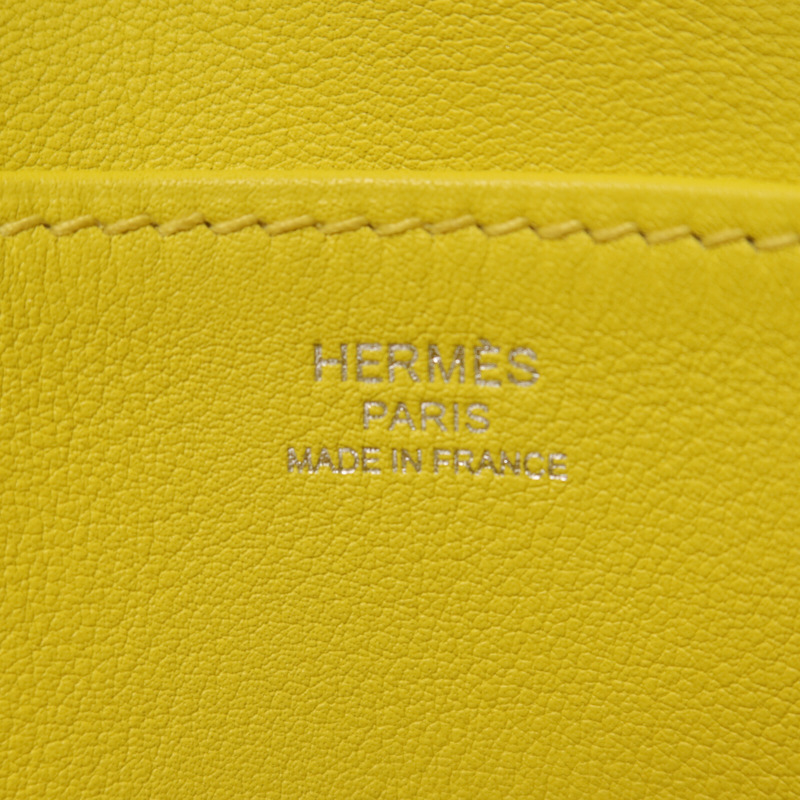 HERMES Swift皮革Mini Halzan手挽肩背兩用袋Lime-5
