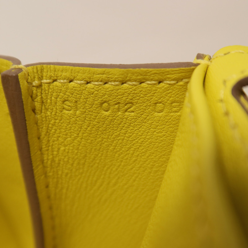 HERMES Swift皮革Mini Halzan手挽肩背兩用袋Lime-6