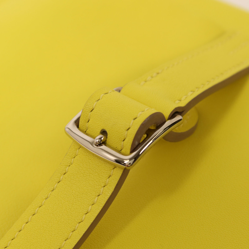 HERMES Swift皮革Mini Halzan手挽肩背兩用袋Lime-9