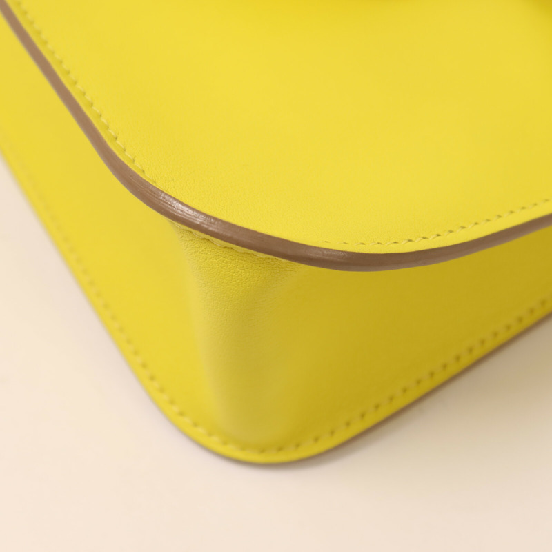 HERMES Swift皮革Mini Halzan手挽肩背兩用袋Lime-11