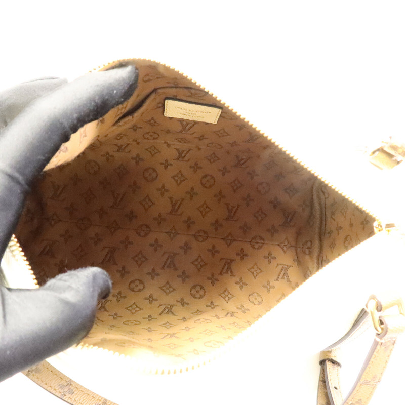 LOUIS VUITTON Monogram Reverse/皮革Express PM手挽肩背兩用袋-4