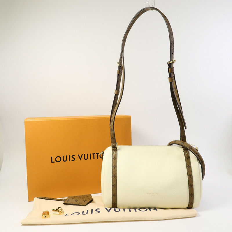 LOUIS VUITTON Monogram Reverse/皮革Express PM手挽肩背兩用袋-9