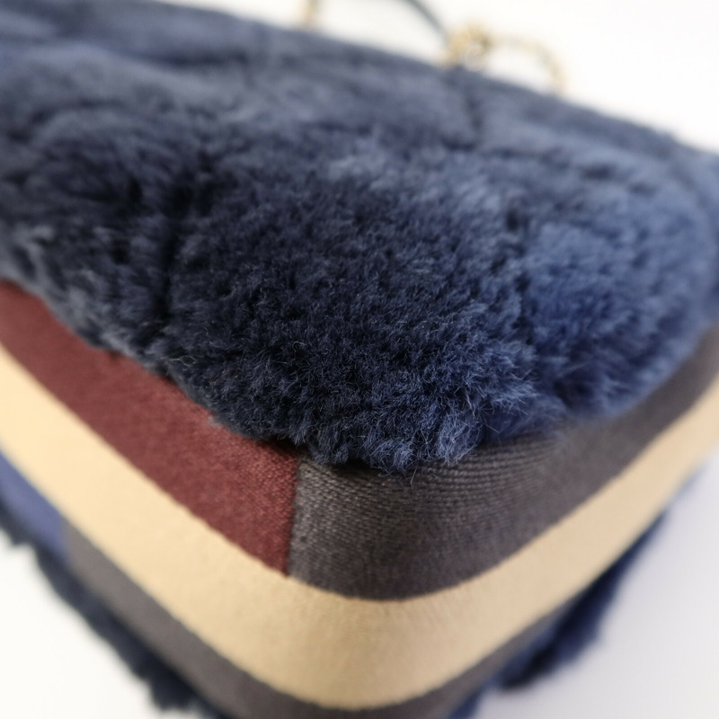 CHANEL 兔毛Flap Bag Medium鏈帶手挽肩背兩用袋-13