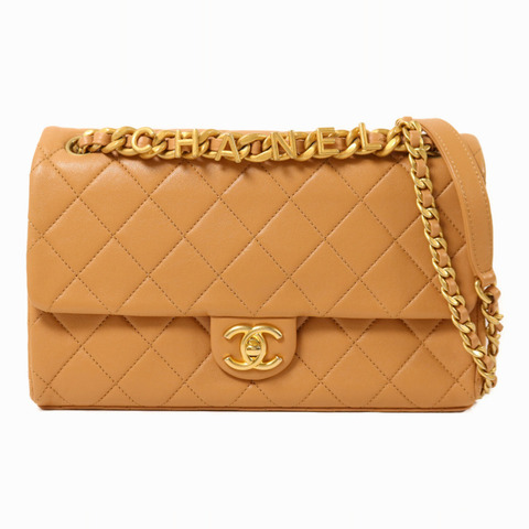 CHANEL 羊皮皮革Chain Shoulder鏈帶肩背袋