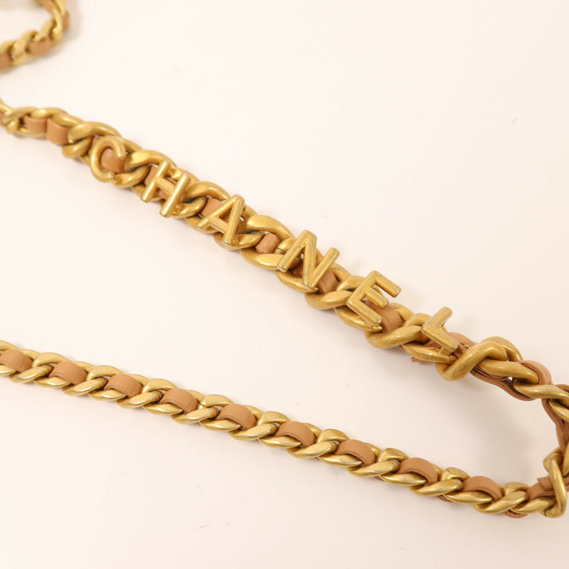 CHANEL 羊皮皮革Chain Shoulder鏈帶肩背袋-8