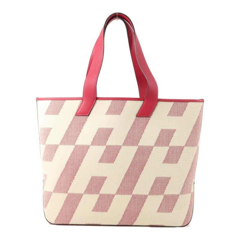 HERMES 帆布Biais 40手挽袋Framboise-1