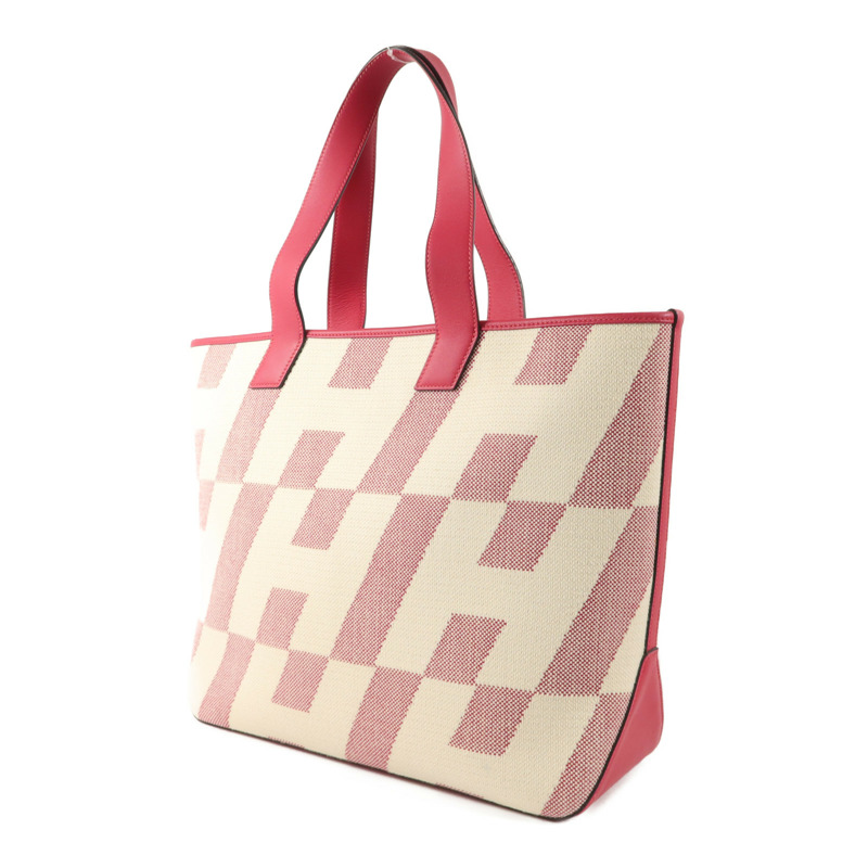 HERMES 帆布Biais 40手挽袋Framboise-2